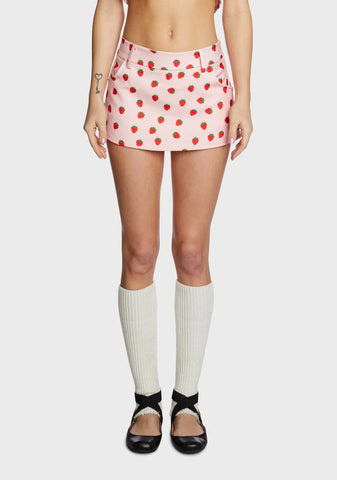Strawberry Mini Skirt
