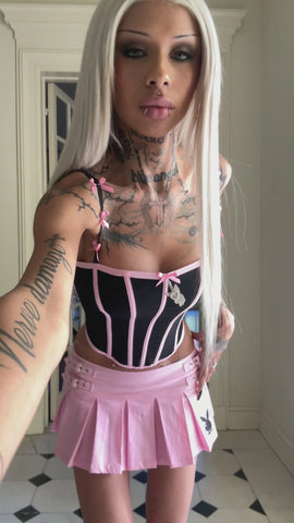 Playful Pinup Pleated Mini Skirt