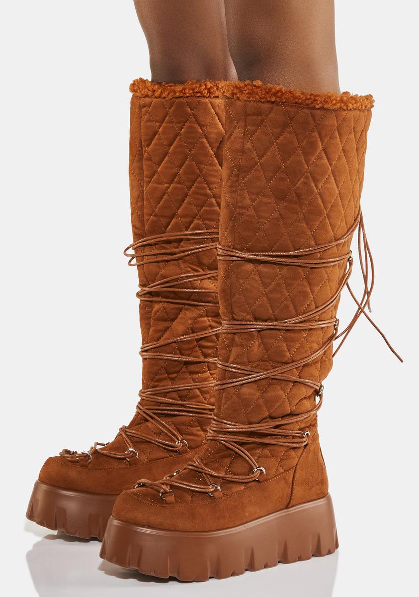 Russet To The Moon Platform Boots