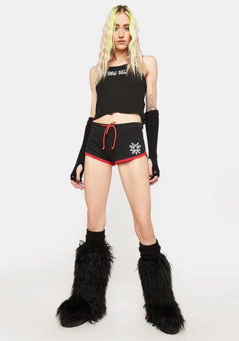 Hail Santa Graphic Booty Shorts