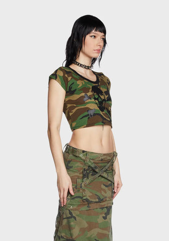 Super Skull Crop Tee