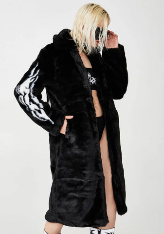 Fallen Angel Faux Fur Coat