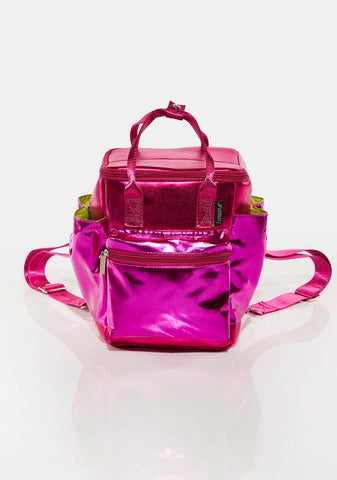 Pink Metallic Claw Can Cooler