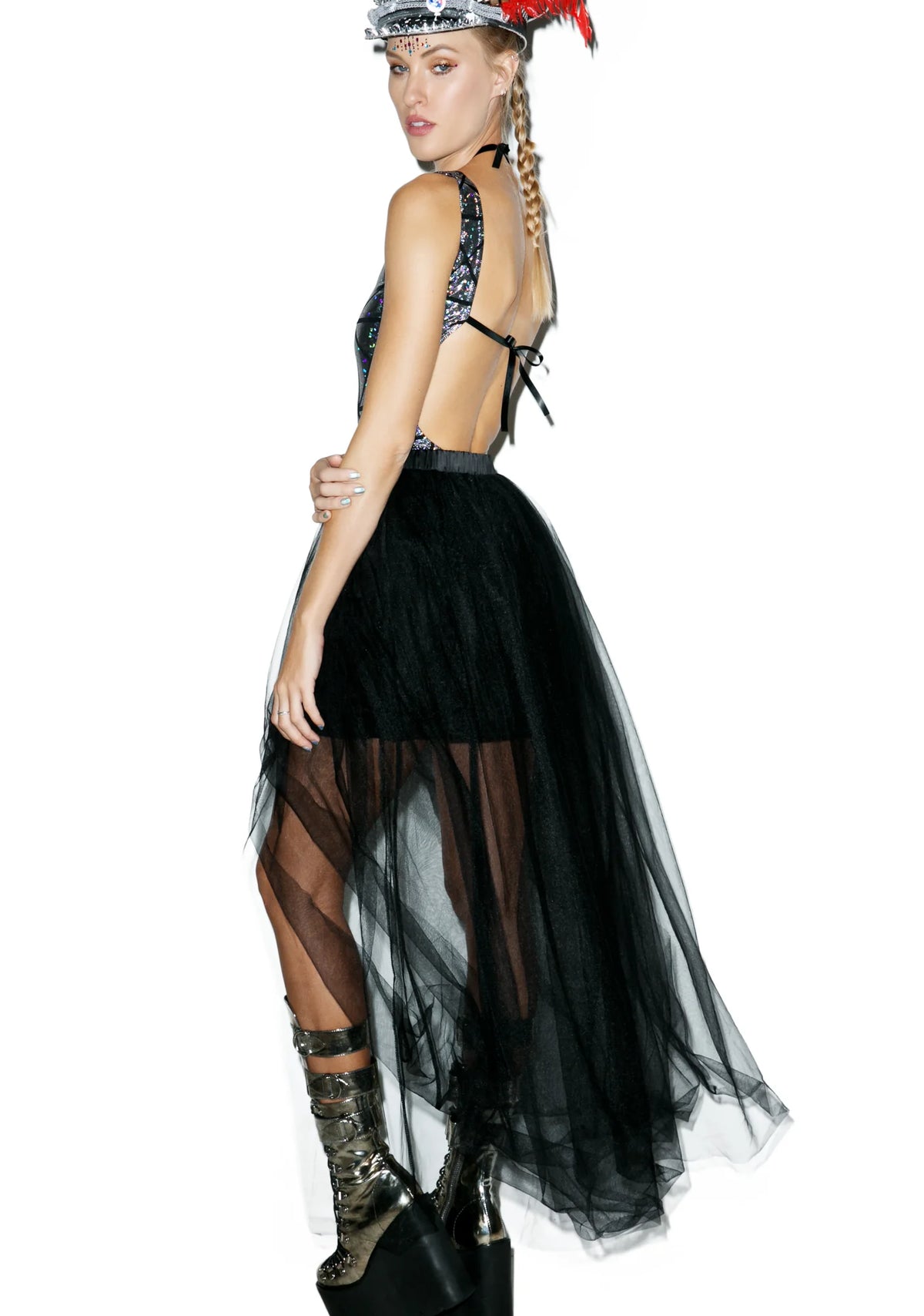 Tulle Destinations High-Low Maxi