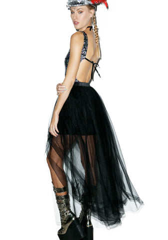 Tulle Destinations High-Low Maxi