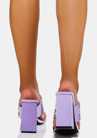 Ebony Vegan Leather Chunky Heels