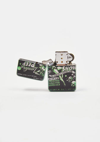 Zombie Peep Show Lighter With Tin