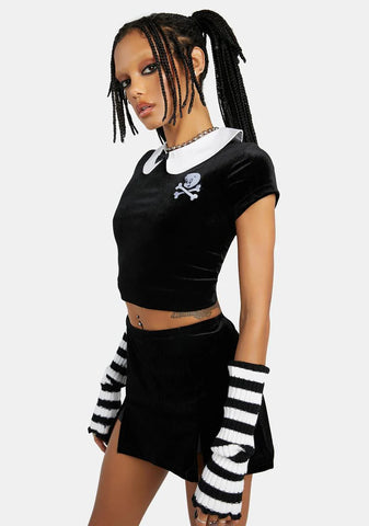 Happy To Help Velour Top