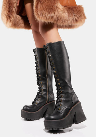 Animal Behavior Knee High Boots