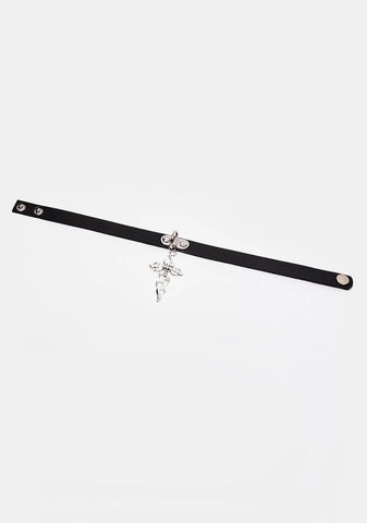Night Never Be Saved Cross Charm Choker