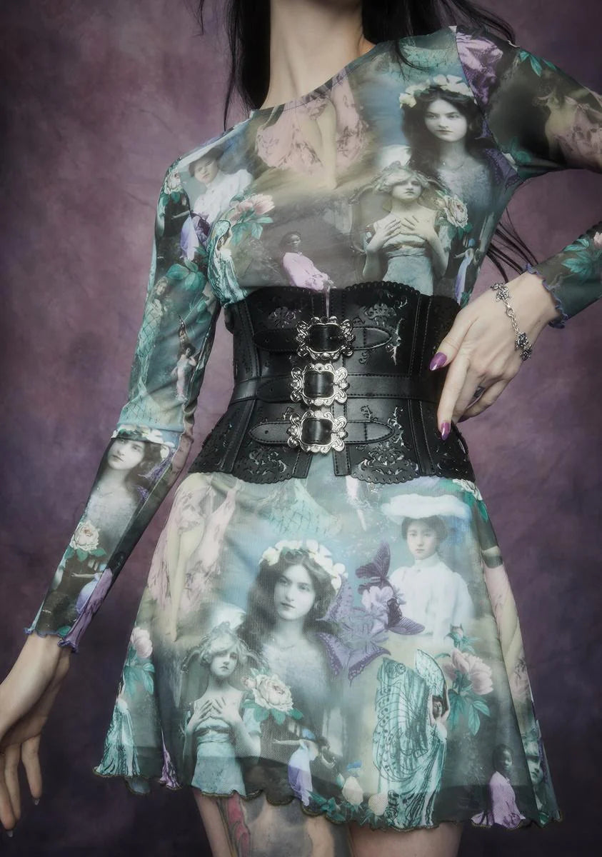 Path To The Underworld Vegan Leather Corset Belt