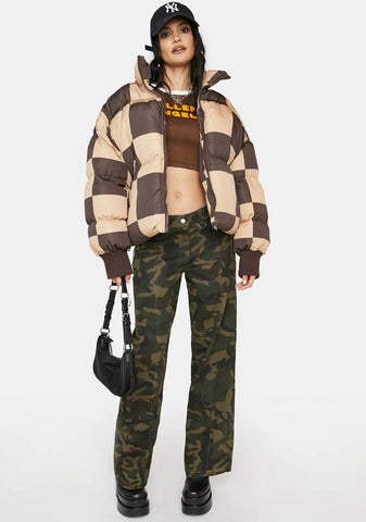 Payton Check Puffer Jacket