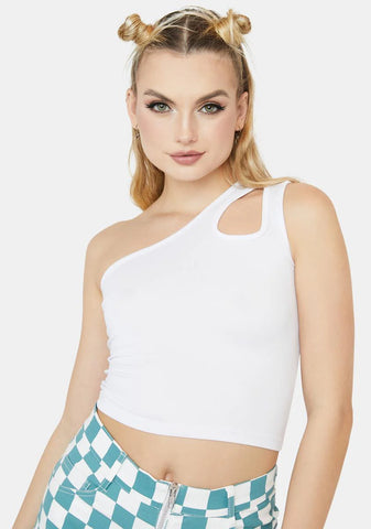 Bliss Next Level One Shoulder Crop Top
