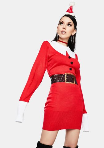 Santa Sweater Dress