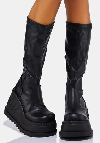 Stomp-200 Platform Knee High Boots