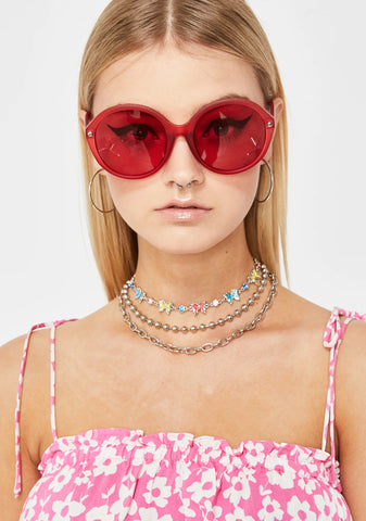 Lit Mz. Magoo Circle Sunglasses