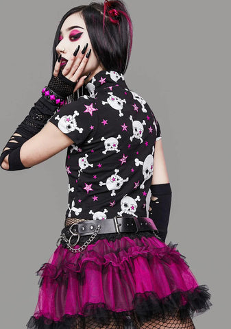 Start A Riot Mock Neck Top