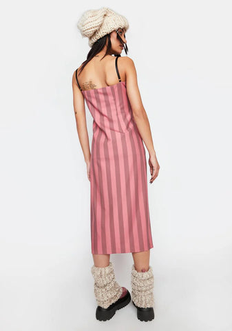 Hello Darling Striped Midi Dress