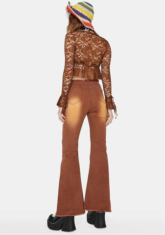 Acoustic Heartbeat Denim Flares