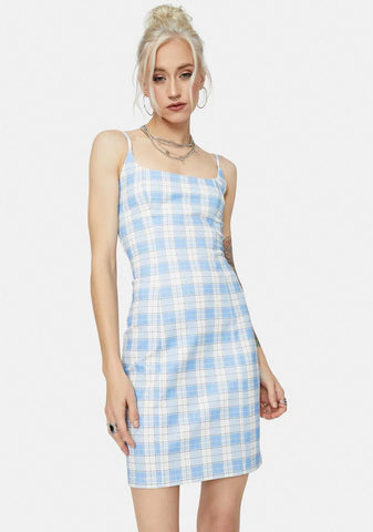 Cool My Own Motives Plaid Mini Dress