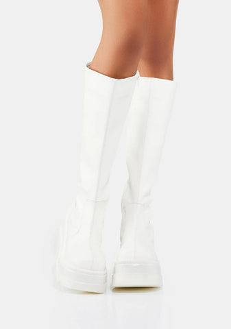 White Go-Go Shaker Boots