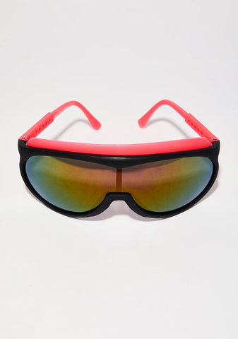 Coral Under The Shade Shield Sunglasses