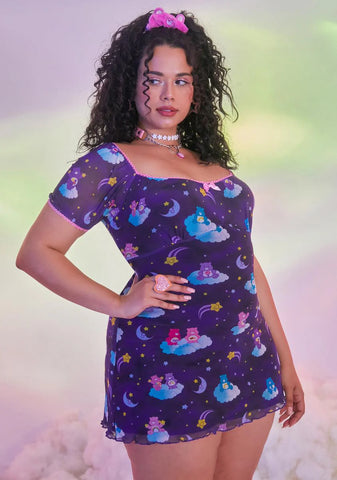 Atomic Cloud Covers Mesh Mini Dress