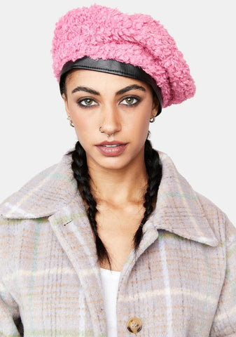 Pink Fawn Beret