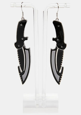 Razor's Edge Knife Earrings