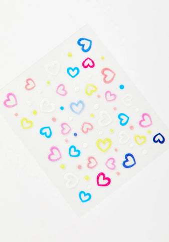 Luv's In The Air Face Stickers