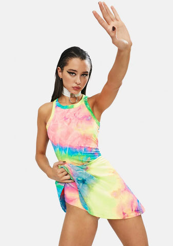 Under The Sun Tie Dye Tennis Dress