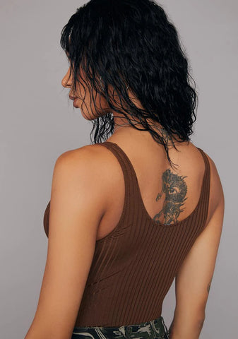 She Caught Me Ribbed Bodysuit