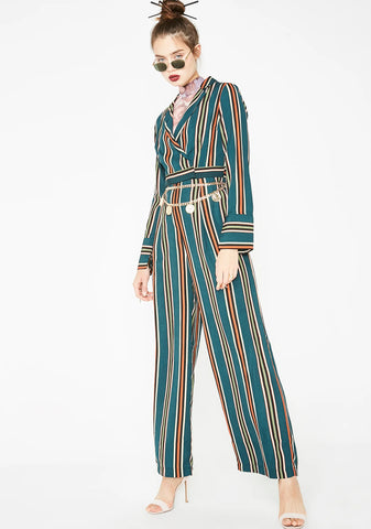 Born Ready Stripe Jumpsuit