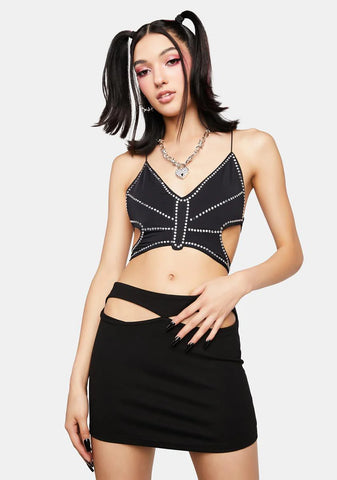Olympia Cut Out Mini Skirt