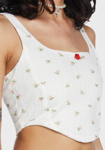 Love Is A Rose Crop Top