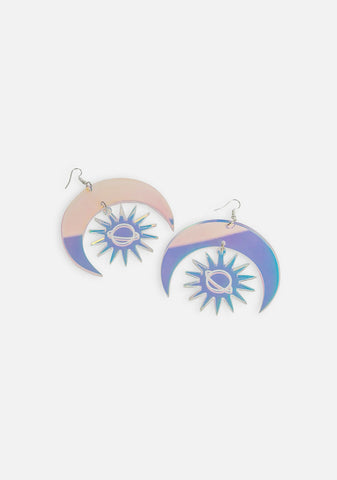 Sun & Moon Iridescent Earrings