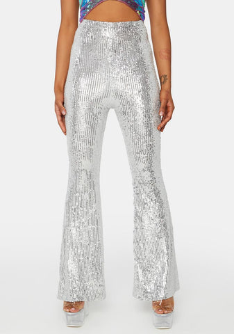 Steel Thank U Next Sequin Flare Pants