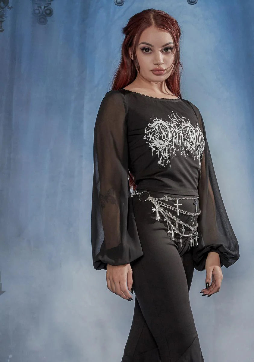 Angel Of Death Chiffon Sleeve Top