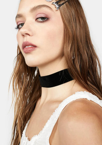 Jewel Toned Heart Choker Set