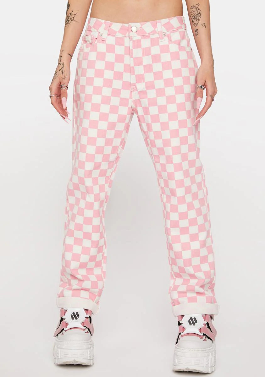 Up For A Challenge Checkered Pants