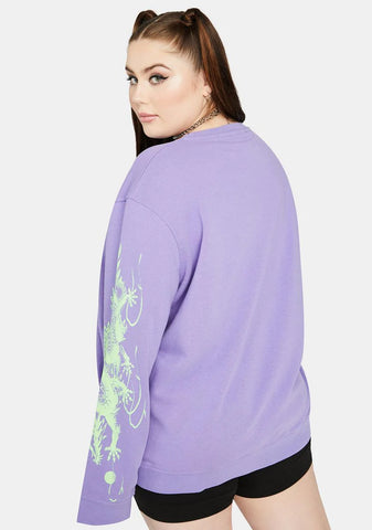 Curve Dragon Crewneck Sweatshirt