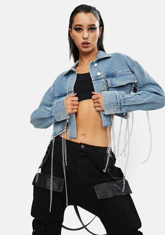 U Walk In Chained Denim Jacket