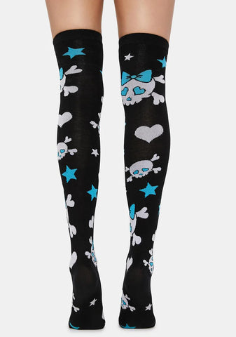 About Me Thigh High Socks