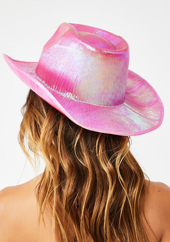 Sweet Rave Rodeo Iridescent Cowboy Hat