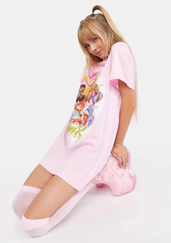 Bunch Of Besties Oversized Graphic Tee