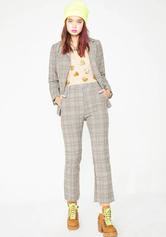 Nine To Five Plaid Pants