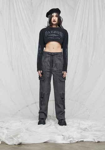 Synth Unisex Charcoal Washed Cargo Pants