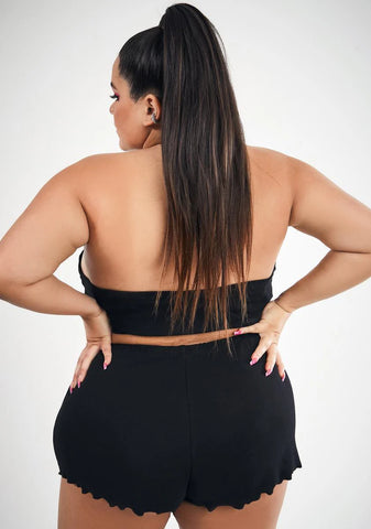 Showing No Affection Halter And Shorts Set