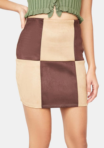 Scotch Mixed Emotions Colorblock Mini Skirt