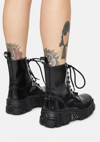 Leather Combat Boots